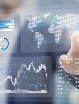 Futuristic dashboard analytics