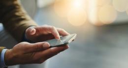 Man looking at phone