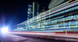 Binary code shown in an abstract way