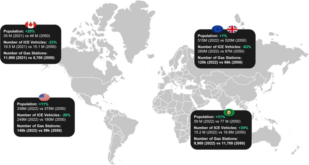 map with fuel stations 