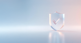 Bouclier avec une coche sur fond transparent