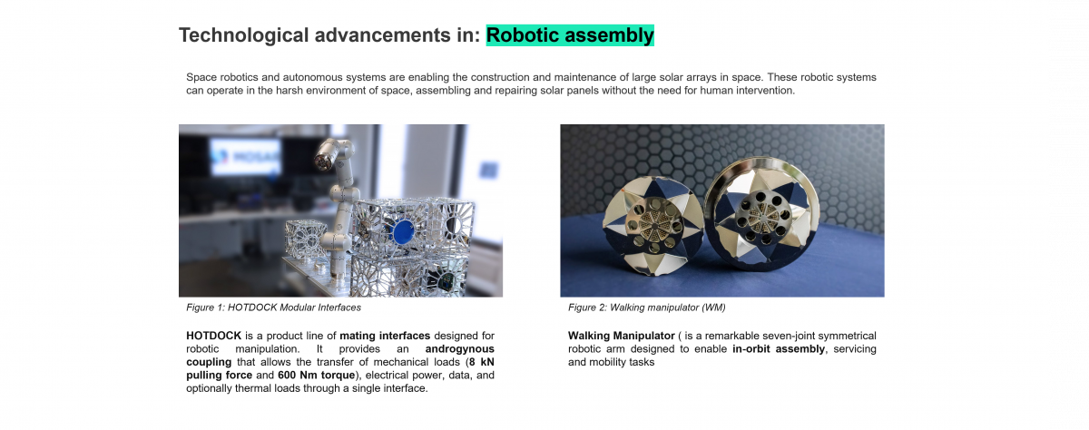 Technological advancements in: Robotic assembly